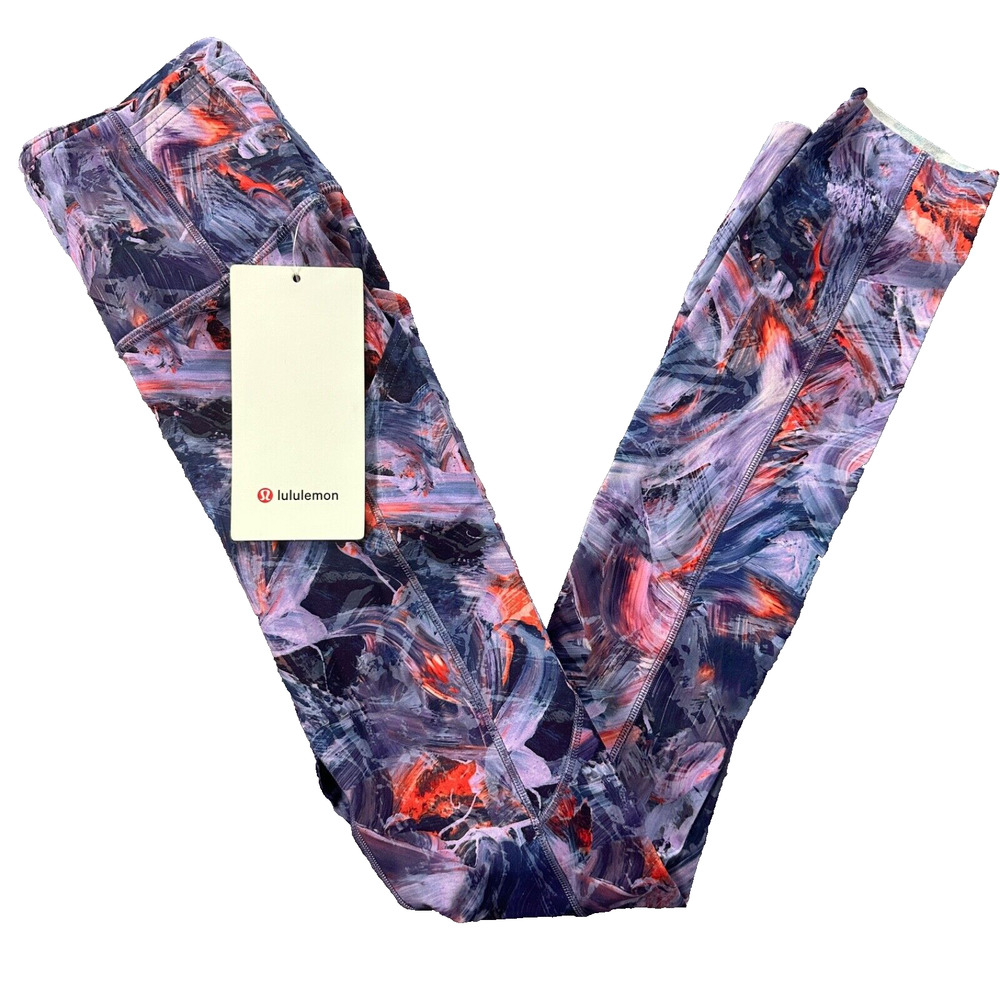 New Lululemon Leggings Size 0 Fast Free High-Rise Tight 28” Br ATM1 Purple Gym